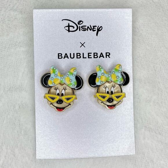 NWT New BaubleBar x Disney Minnie Mouse Earrings - Picture 1 of 2